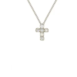 Anhänger mit Kette Weißgold 750 Diamanten 0,23 ct G vs | A139081