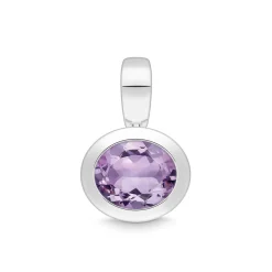 Anhänger oval Sterlingsilber 925 Amethyst | A145007
