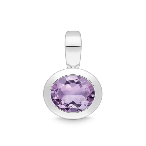 Anhänger oval Sterlingsilber 925 Amethyst | A145007