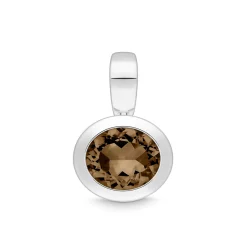 Anhänger oval Sterlingsilber 925 Rauchquarz | A144393