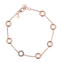 Armband Roségold 750/- weiße und braune Diamanten 0,17 ct | A139728