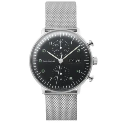 Armbanduhr Max Bill Chronoscope schwarz | A194927