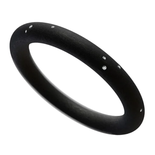 Armreif Kautschuk 14 Brillant 0,20 ct W si Weißgold 750/- | A132739