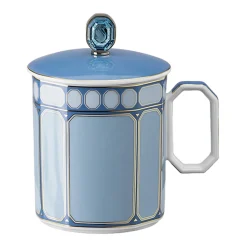 Becher m. Henkel und Deckel 0,39 l azure | A121382