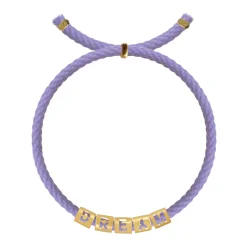 Buchstabenarmband DREAM vergoldet lila | A181250