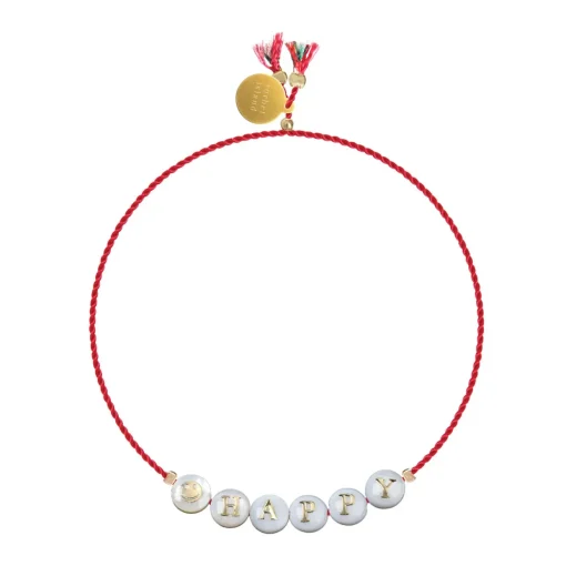 Buchstabenarmband HAPPY rot | A181258