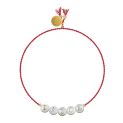 Buchstabenarmband LAUGH rot | A181294