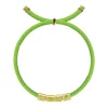 Buchstabenarmband LUCK vergoldet grün | A181288