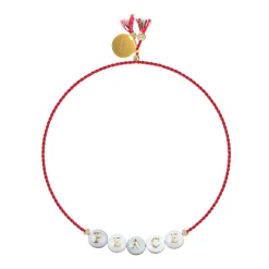 Buchstabenarmband PEACE rot | A181309