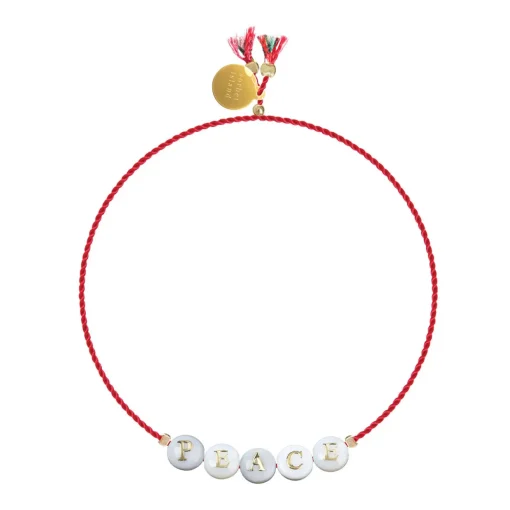 Buchstabenarmband PEACE rot | A181309