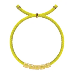 Buchstabenarmband PEACE vergoldet gelb | A181235