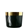 Champagnerbecher schwarz Trommelrelief | A100337