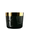 Champagnerbecher schwarz Stabrelief | A100763