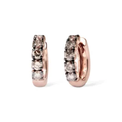 Creolen Roségold 750/- braune Diamanten 0,85 ct | A139100