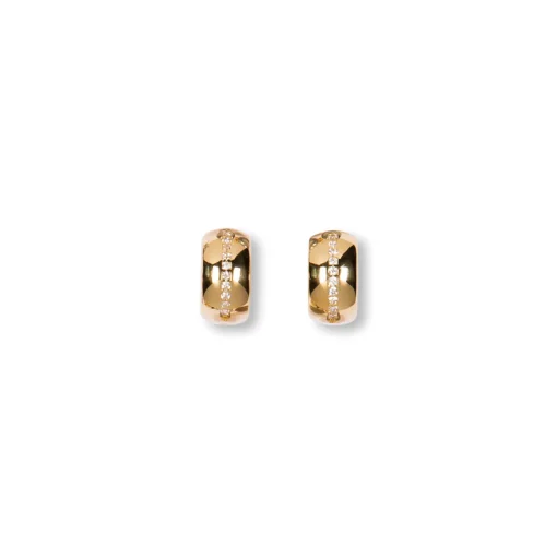 Creolenstecker Sterlingsilber 925 gold Zirkonia | A169705