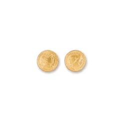 Creolenstecker Sterlingsilber 925 gold matt | A169965
