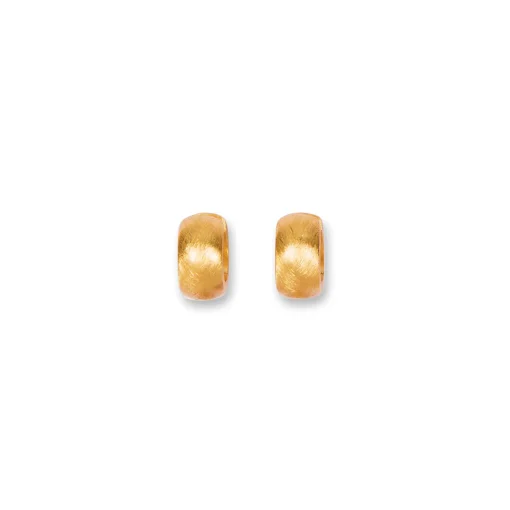 Creolenstecker Sterlingsilber 925 gold matt | A169628