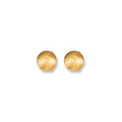 Creolenstecker Sterlingsilber 925 gold matt | A171900