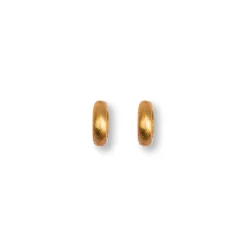 Creolenstecker Sterlingsilber 925 gold matt | A170312