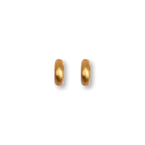 Creolenstecker Sterlingsilber 925 gold matt | A170312