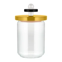Dose 1,00 l/20,5 cm Glas/Lindenholz gelb | A110795