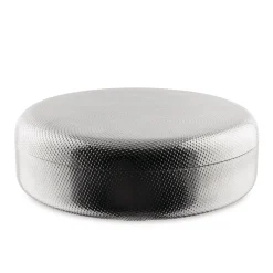 Dose rund 23 cm Texture Edelstahl | A100064