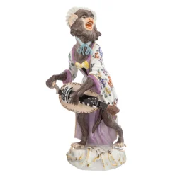 Drehleierspielerin Affenkapelle 14 cm | A147769