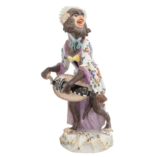 Drehleierspielerin Affenkapelle 14 cm | A147769