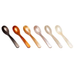 Eierlöffel-Set 6 Stück schoko, cognac, gold, beige, lind, creme | A124865
