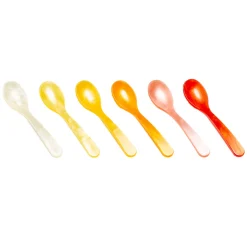 Eierlöffel-Set 6 Stück vanille, gelb, sonnengelb, orange, aprikose, korall | A124315