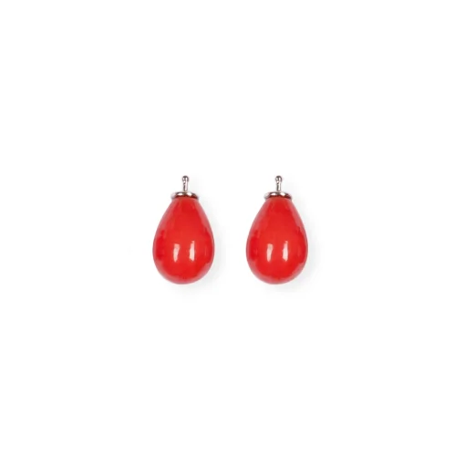 Einhängerpaar 17 hellkoralle rot Sterlingsilber 925 silber | A171894