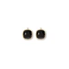 Einhängerpaar 95 schwarz Sterlingsilber 925 gold | A170099