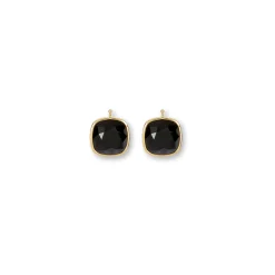 Einhängerpaar 95 schwarz Sterlingsilber 925 gold | A170099