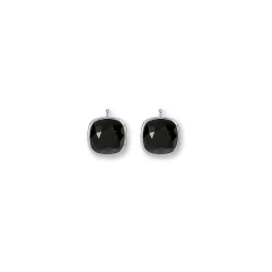 Einhängerpaar 95 schwarz Sterlingsilber 925 silber | A172792