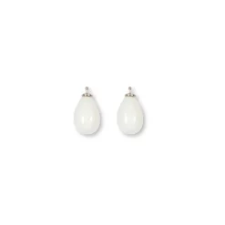 Einhängerpaar 09 weiß opal Sterlingsilber 925 silber | A171938