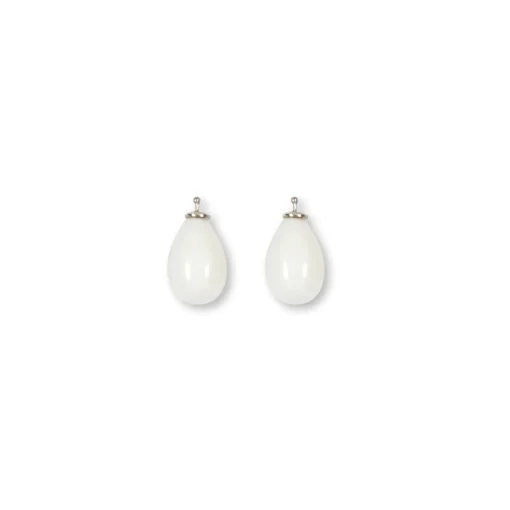 Einhängerpaar 09 weiß opal Sterlingsilber 925 silber | A171938
