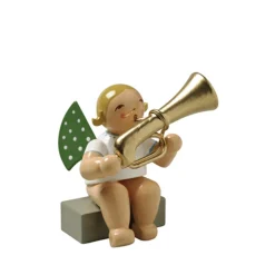 Engel mit Basstrompete sitzend | A136742