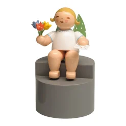 Engel mit Brief und Blume auf Podest | A142137