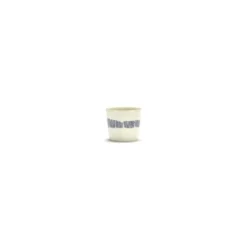 Espressotasse 0,15 l weiß & Swirl - Stripes blau | A177076