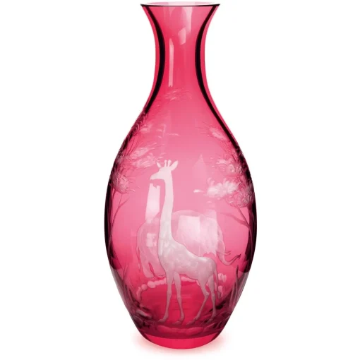 Flasche Elefant und Giraffe 0,70 l rubin | A138757
