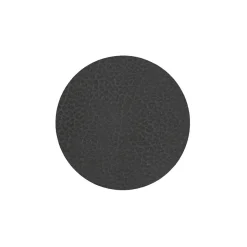 Glas Untersetzer 10 cm Hippo schwarz anthrazit | A164985