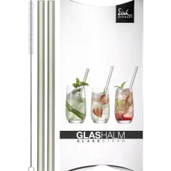 Glashalm-Set grau + Bürste (2 Stck.) | A122653