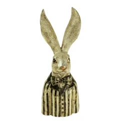 Hasenbüste Mime 13,5x15x41,5 cm schwarz/weiß | A202317