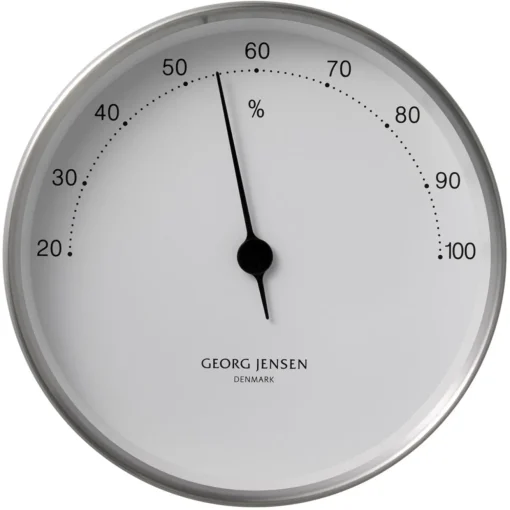 Hygrometer 10 cm weiß Edelstahl | A110734