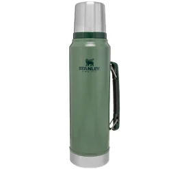 Isolierflasche mit Griff 1,00 l hammertongrün | A179391