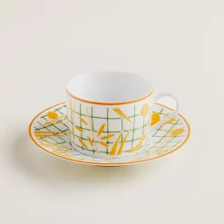 Kaffee-/Teetasse mit Untertasse 0,16 l gelb | A100565