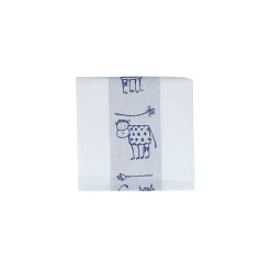 Küchentuch 50x70 cm Bordüre Comic Kuh blau | A167434