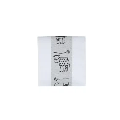 Küchentuch 50x70 cm Bordüre Comic Kuh schwarz | A166571