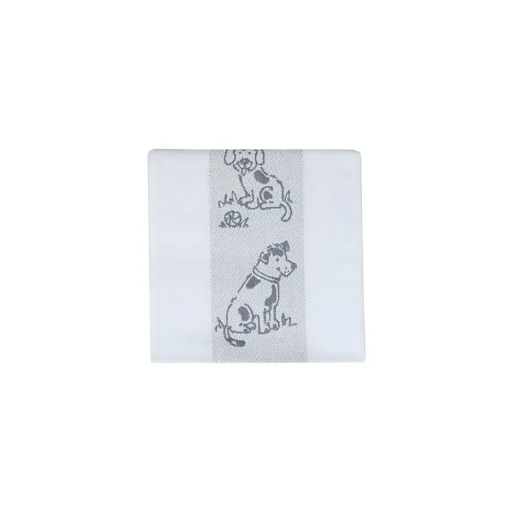 Küchentuch 50x70 cm Bordüre Hunde grau | A166567