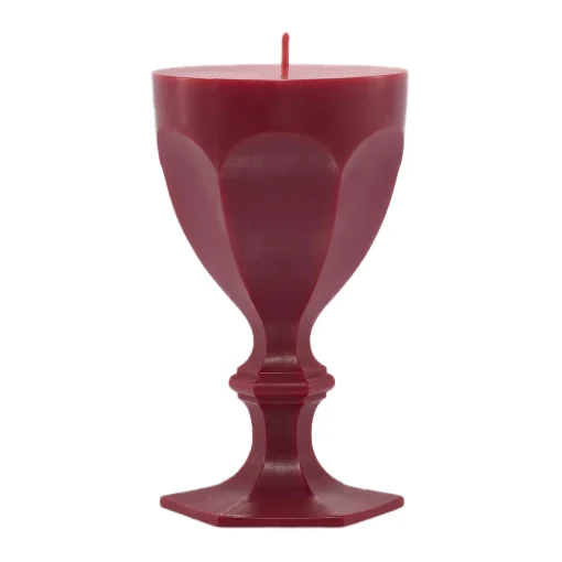 Kerze Harcourt Glas 20 cm rot | A202065